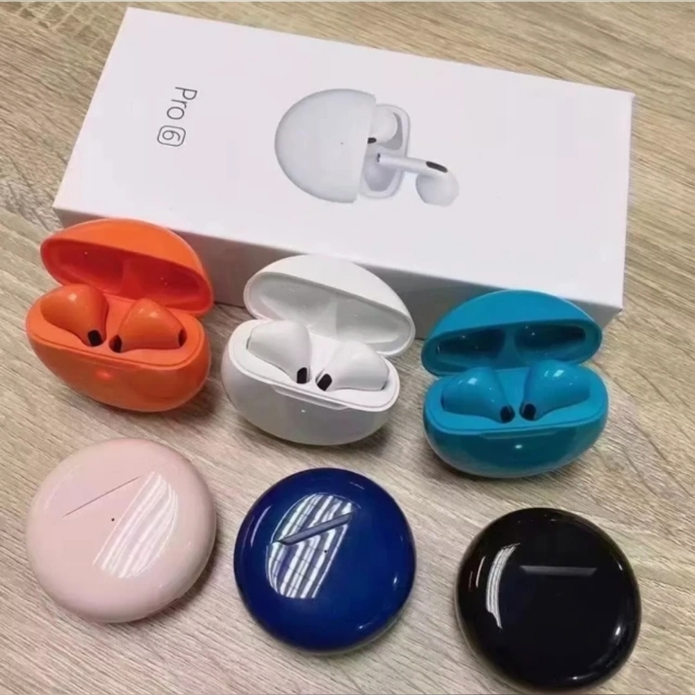 Pro 6 Headphone Noise Cancelling Headset Sport Stereo Wireless Earphones